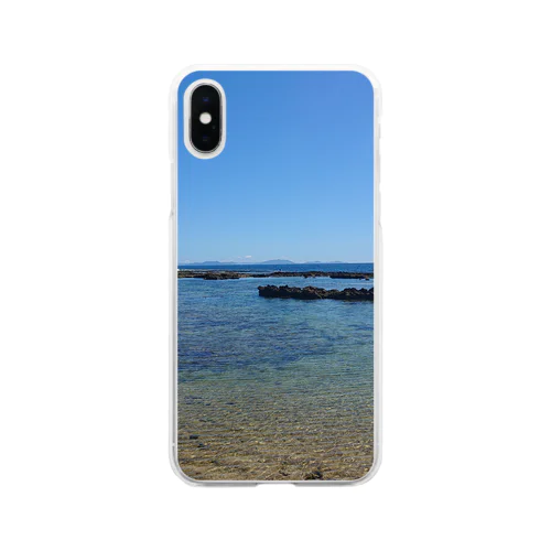 徳之島の夏の海 Soft Clear Smartphone Case