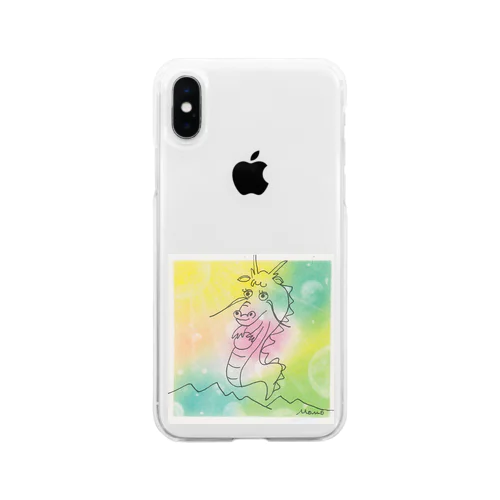 Happy☆Ryusan（green） Soft Clear Smartphone Case