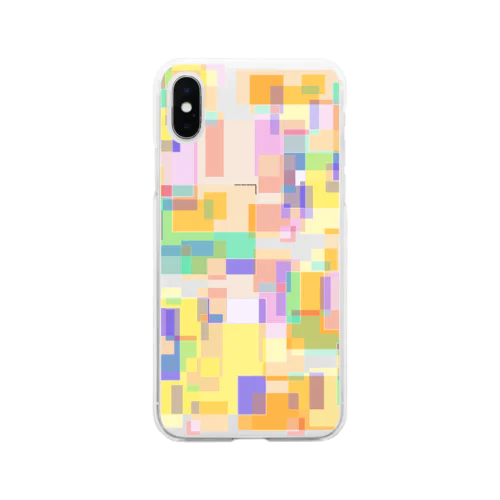 シカクの集合 Soft Clear Smartphone Case