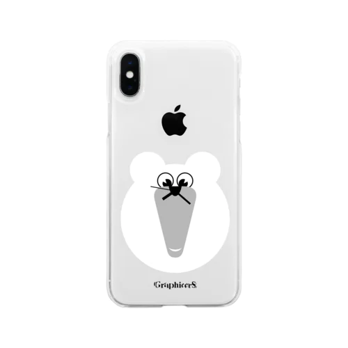 Clock Polar Bear Soft Clear Smartphone Case