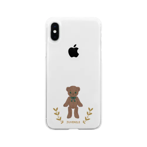 Juvenileテディベア君 Soft Clear Smartphone Case