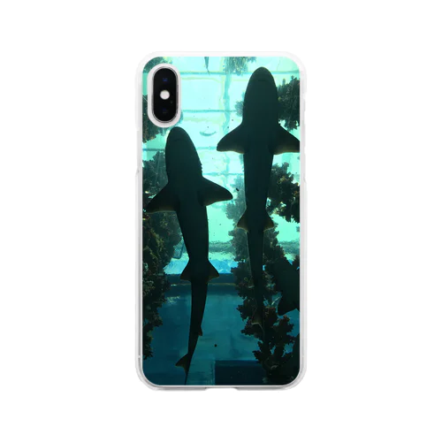 サメ  Soft Clear Smartphone Case