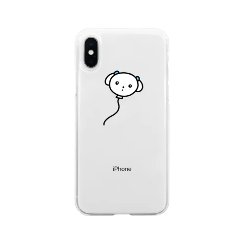 風船いぬ Soft Clear Smartphone Case