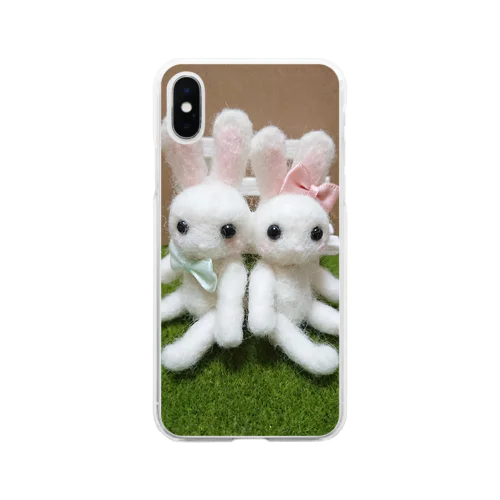 ふわふわうさちゃん Soft Clear Smartphone Case