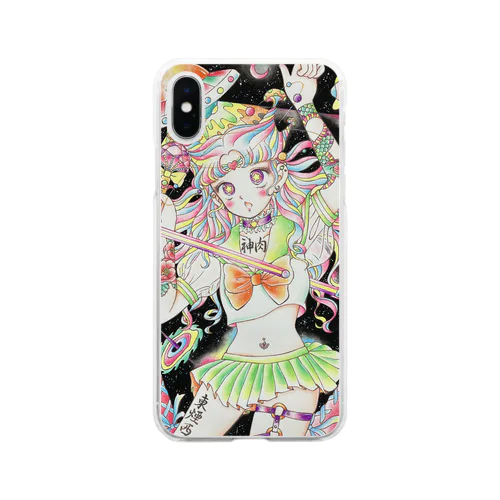 医療大麻ラジオ×乙女椿　コラボ Soft Clear Smartphone Case