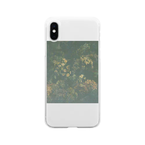 エモい花Tシャツ Soft Clear Smartphone Case