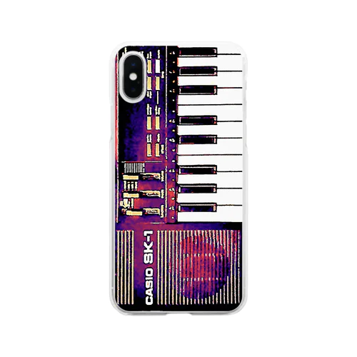 casio sk-1 イラスト　スマホケース ソフトクリアスマホケース