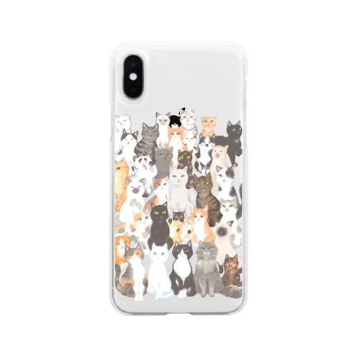 猫ネットワーク Soft Clear Smartphone Case