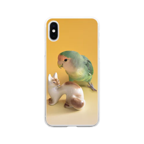 おとちゃんときつねソフトなスマホケース Soft Clear Smartphone Case