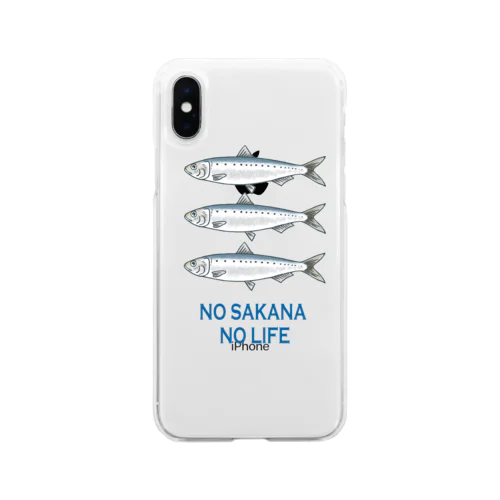 ノー魚　ノーライフ Soft Clear Smartphone Case