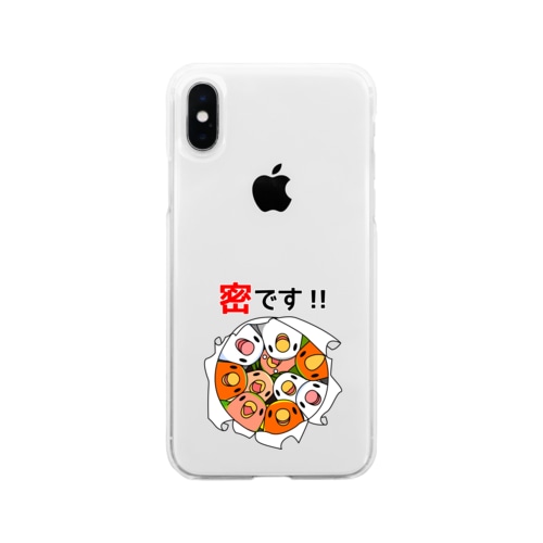 密です！コザクラインコさん【まめるりはことり】 Soft Clear Smartphone Case