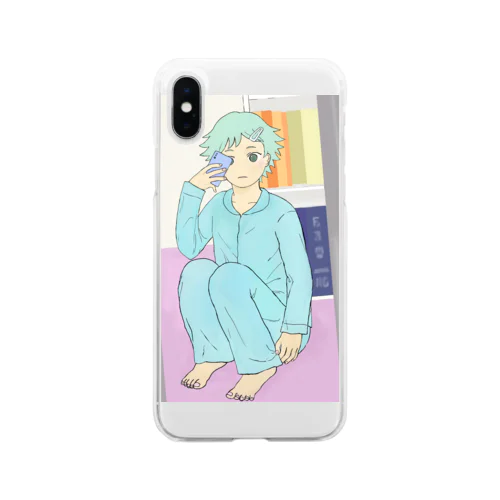 鏡越しの自撮り Soft Clear Smartphone Case