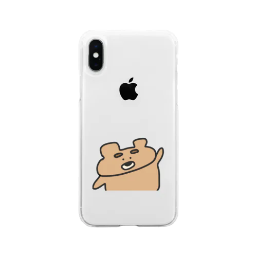 クマのてっちゃん Soft Clear Smartphone Case