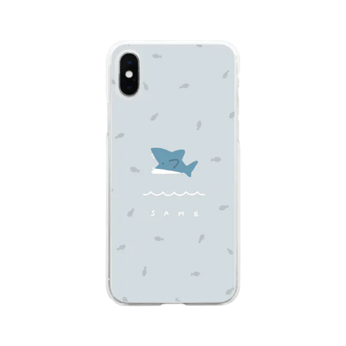 サメくん Soft Clear Smartphone Case