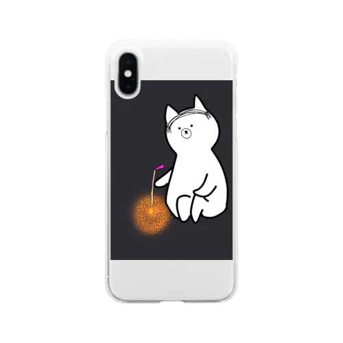 夏の終わりとバーコード犬 Soft Clear Smartphone Case