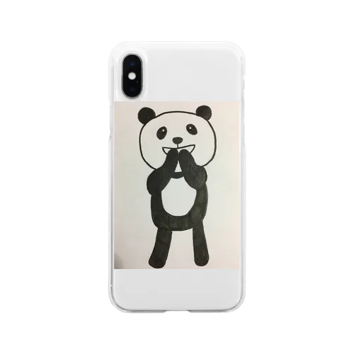 うふふなパンダ Soft Clear Smartphone Case