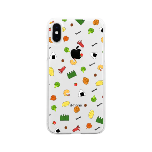 Bento  collection 総柄 Soft Clear Smartphone Case