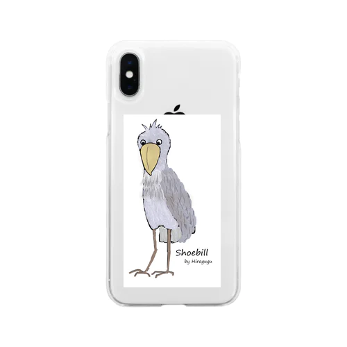 ハシビロコウ Soft Clear Smartphone Case