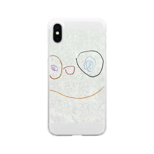 ママの似顔絵スマホケース Soft Clear Smartphone Case