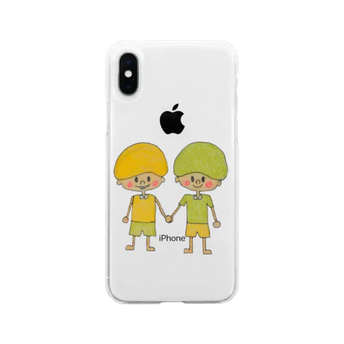 きいろくんときみどりくん Soft Clear Smartphone Case