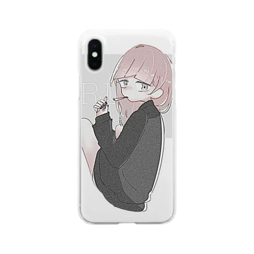 タバコと女の子。 Soft Clear Smartphone Case