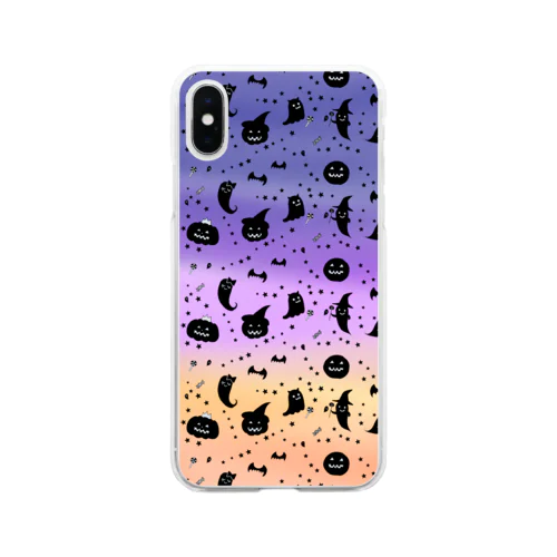 おばけパレード グラデ空 Soft Clear Smartphone Case