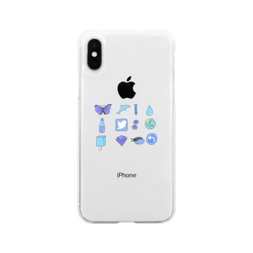 あおいろ Soft Clear Smartphone Case