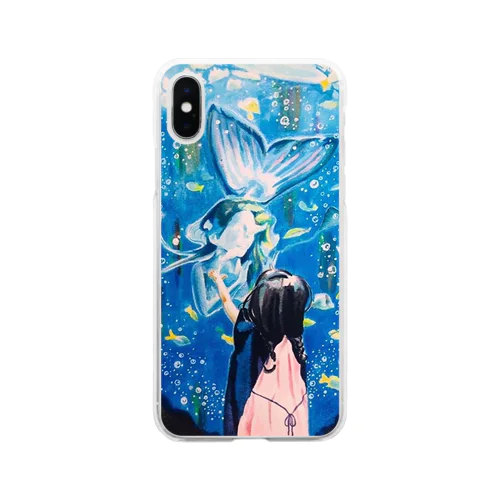 人魚と友達になりたいの Soft Clear Smartphone Case