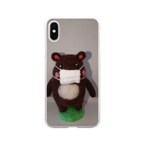 ますクマ Soft Clear Smartphone Case