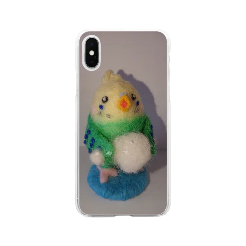 てあらインコ Soft Clear Smartphone Case