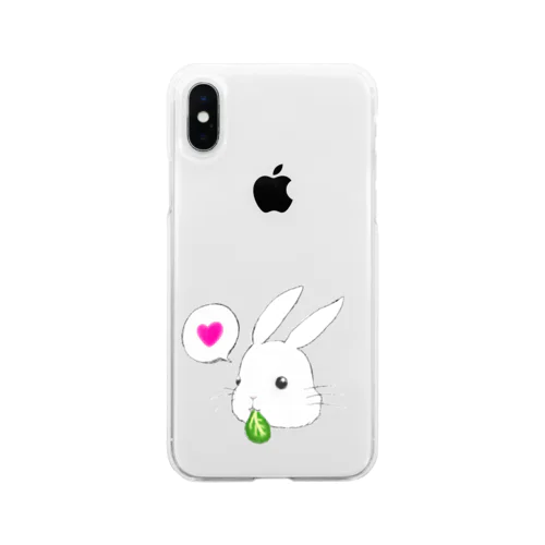 ムシャムシャうさぎ Soft Clear Smartphone Case