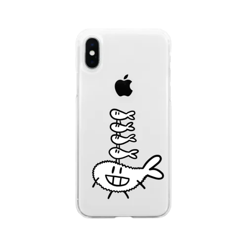 タワーエビフ＆こエビ（ホワイト） Soft Clear Smartphone Case