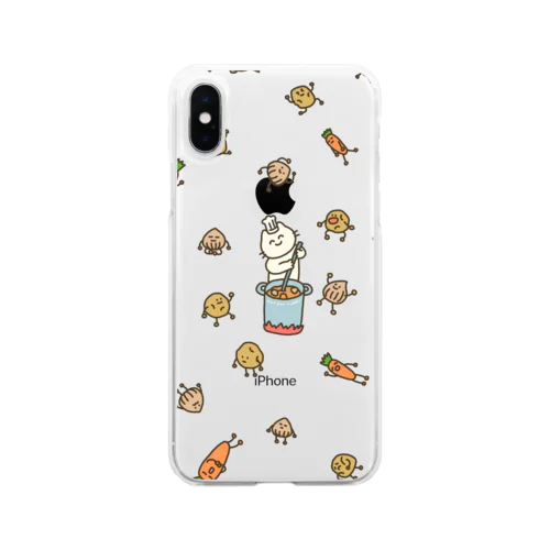 カレーねこ Soft Clear Smartphone Case