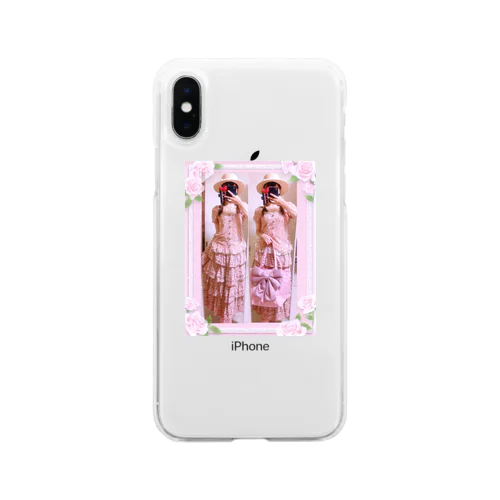 ガーリー♡ピンク Soft Clear Smartphone Case