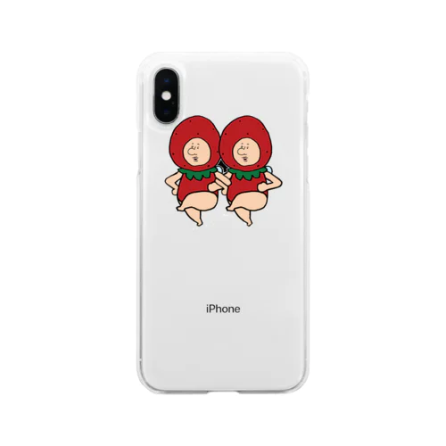 いちごの妖精さん Soft Clear Smartphone Case