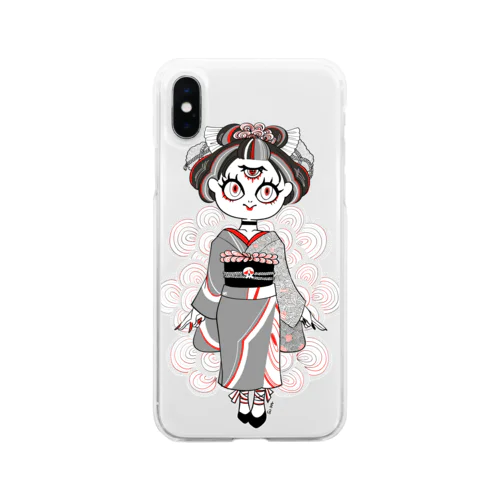 め嬢サン Soft Clear Smartphone Case