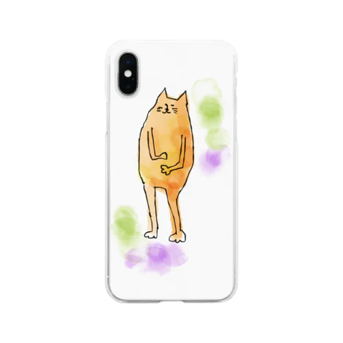 猫のスマホのおべべ ソフトクリアスマホケース