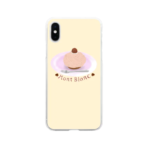 モンブランを食べよう Soft Clear Smartphone Case