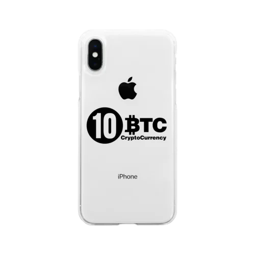 10BTC(Black-Logo) Soft Clear Smartphone Case