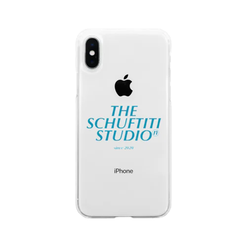 The Schuftiti Studio (ブルー) Soft Clear Smartphone Case