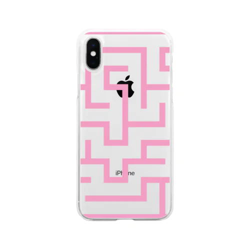 MAZE Pink ソフトクリアスマホケース