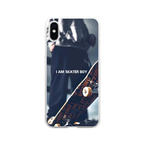 I AM SKATER BOY Soft Clear Smartphone Case