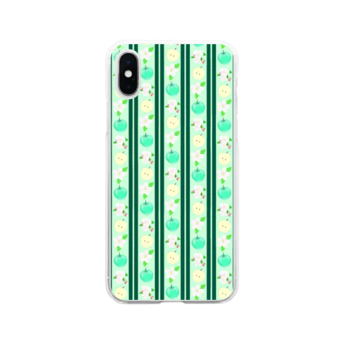 ちょっとロリータ系青りんご柄 Soft Clear Smartphone Case