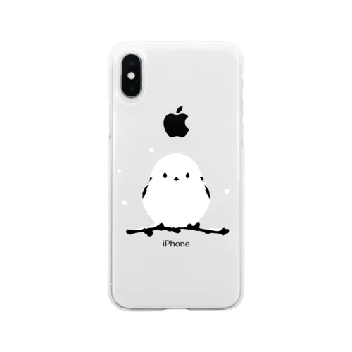 ぽつんとシマエナガ Soft Clear Smartphone Case