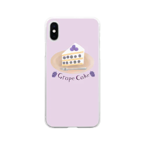 ぶどうケーキ(紫)を食べよう Soft Clear Smartphone Case