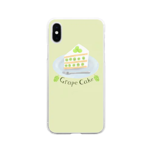 ぶどうケーキ(緑)を食べよう Soft Clear Smartphone Case