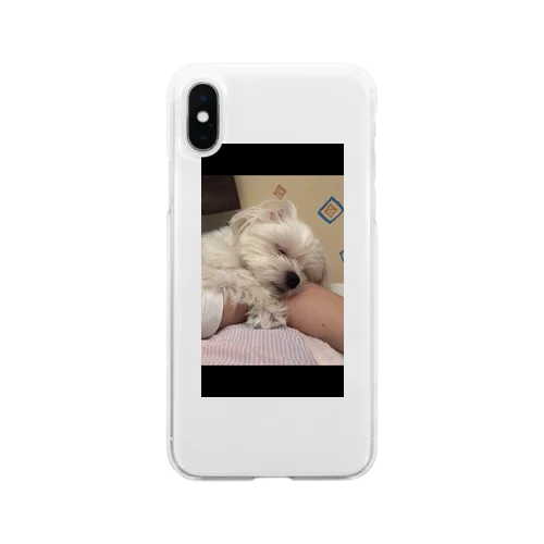 友達のわんこ Soft Clear Smartphone Case