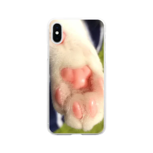 あでやかな猫様のお手 Soft Clear Smartphone Case