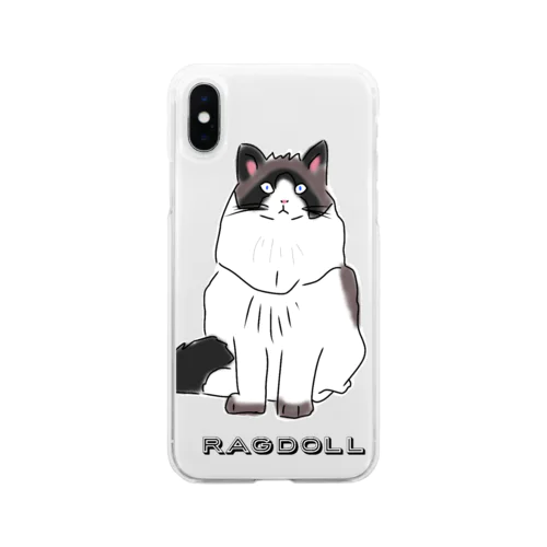 ラグドール ゴージャスな猫 Soft Clear Smartphone Case