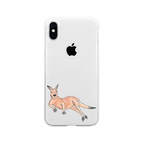 だらしないカンガルー Soft Clear Smartphone Case